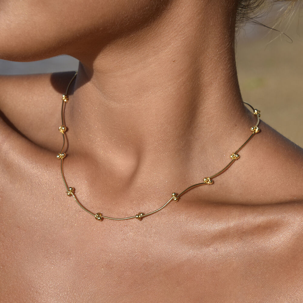 Culturesse Trust The Flow Artisan Necklace (Gold)