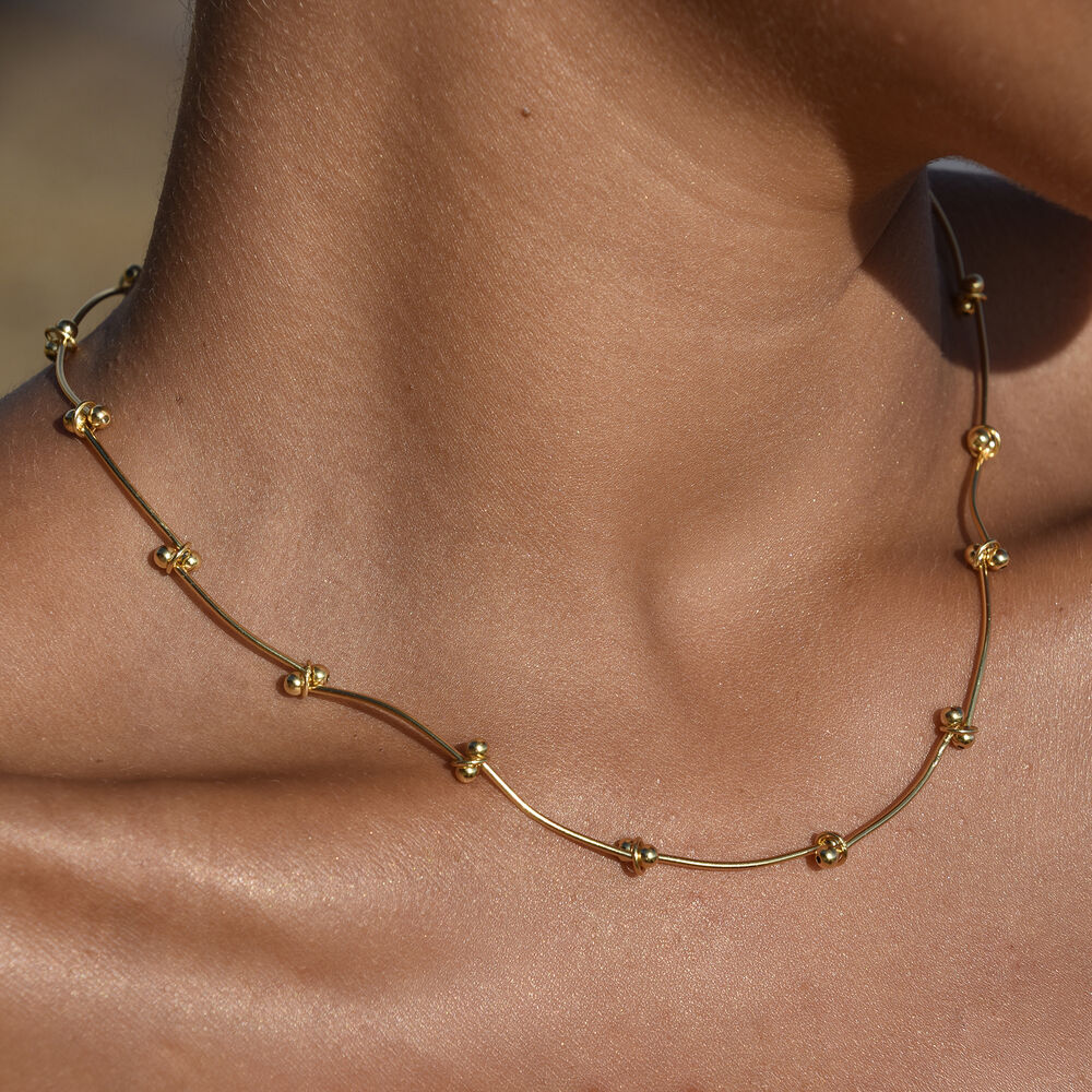 Culturesse Trust The Flow Artisan Necklace (Gold)