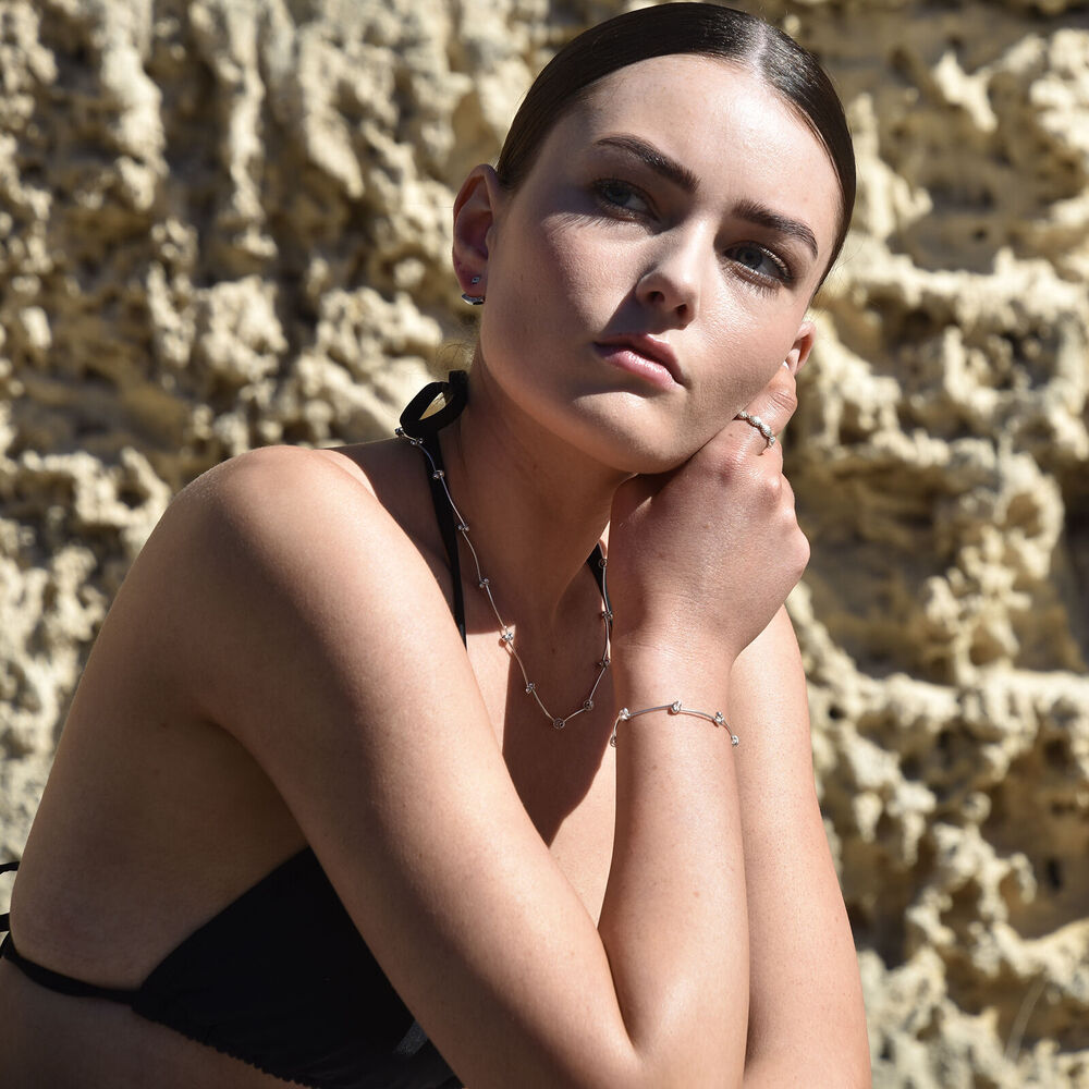 Culturesse Trust The Flow Artisan Necklace (Silver)