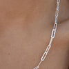 Culturesse Elijah Textured Link Chain Necklace (Silver)