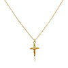 Culturesse Faith Textured Cross Pendant Necklace (Gold)