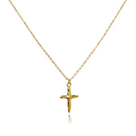 Culturesse Faith Textured Cross Pendant Necklace (Gold)