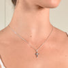 Culturesse Faith Textured Cross Pendant Necklace (Silver)