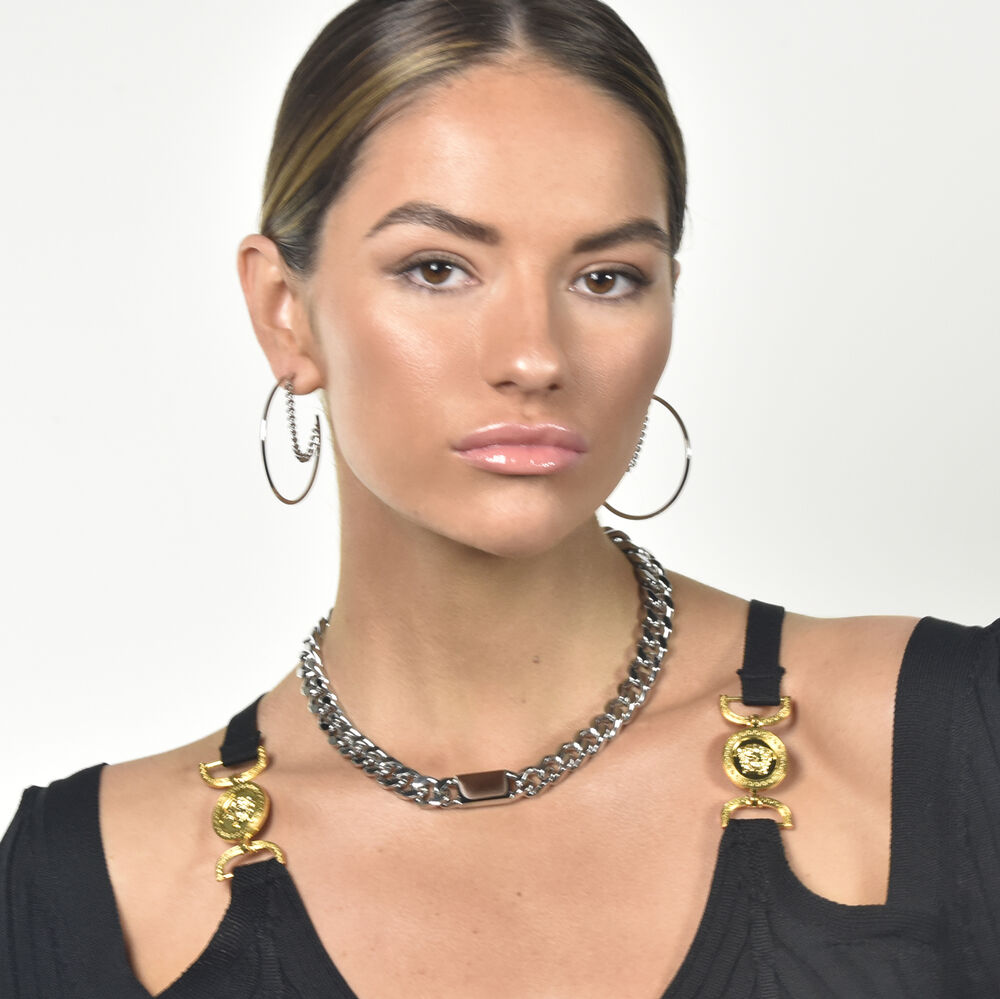 Culturesse Amabel Modern Muse Gold Chain Necklace (Silver)