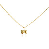 Culturesse Tilda Artisan Bow Tie Pendant Necklace (Gold)