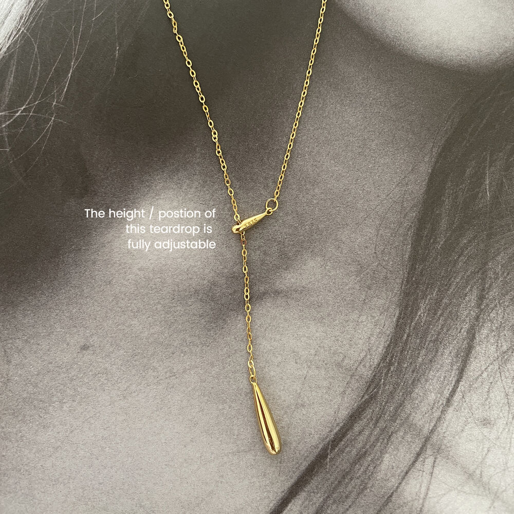 Culturesse Priscilla Modern Fine Drop Necklace (Gold)