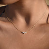 Culturesse Csilla Diamante V-Pendant Necklace (Gold)