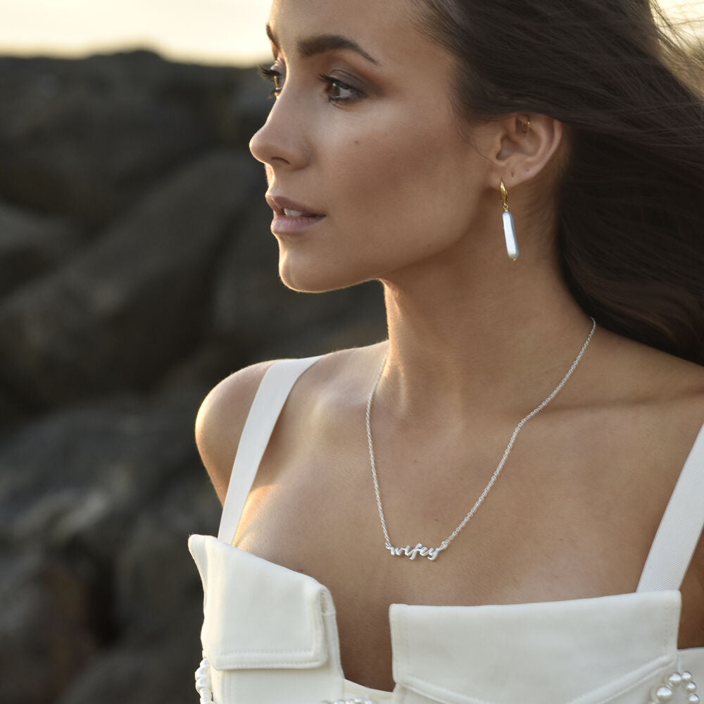 Culturesse You Are My Wifey Necklace (Silver)
