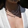 Culturesse Alaire Austrian Zircon Freshwater Pearl Necklace (Gold)
