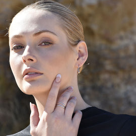 Culturesse Rue Artisan Twin Line Open Ring (Silver)