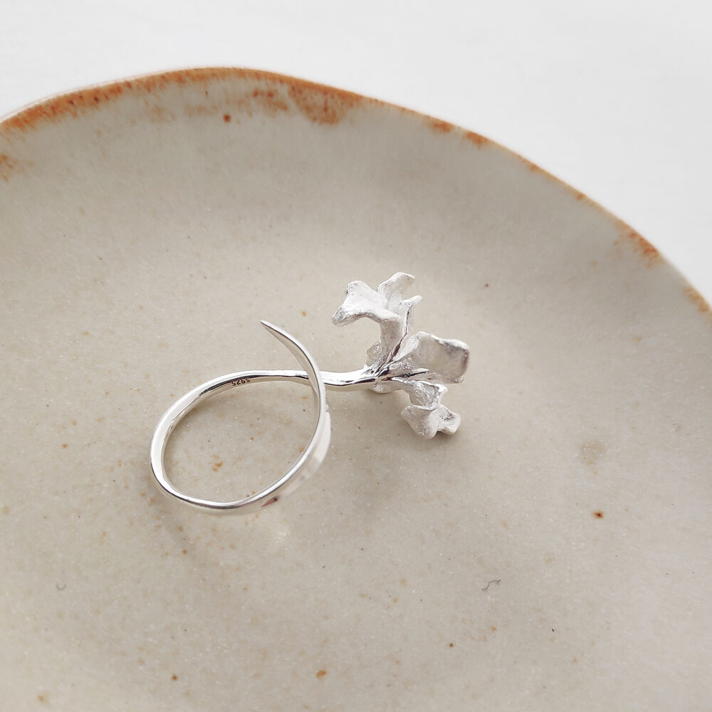 Culturesse Bloom Artisan Silver Open Ring
