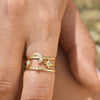 Culturesse Seraphine Celestial Tri-line Open Ring (Gold)