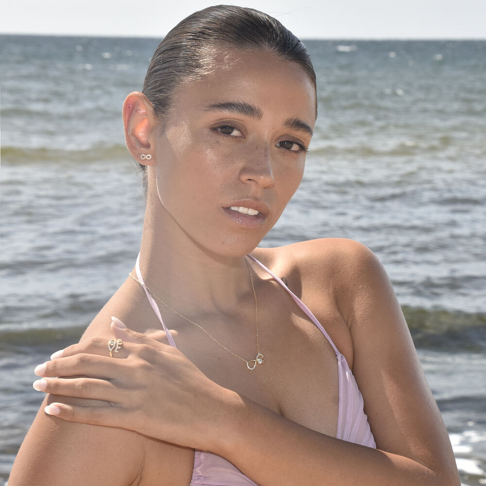 Culturesse Una Artisan Evil Eye Open Ring (Gold)