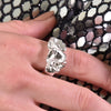 Culturesse Ezra Sculpture Open Ring - Silver