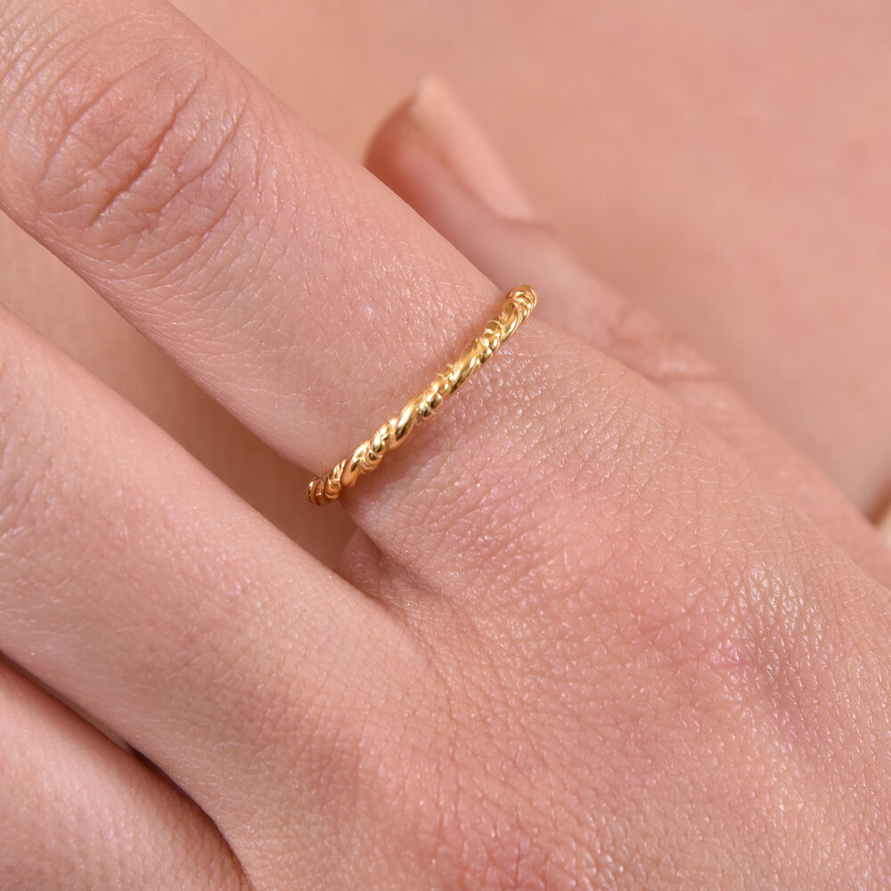 Culturesse Isabeau Gold Vermeil Twisted Open Ring