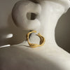 Culturesse Isaline Textured Wavy Open Ring (Gold)