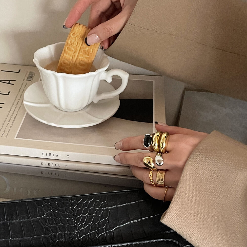 Culturesse Oslo Gold Vermeil Chain Open Ring