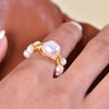 Culturesse Bjorne 24K Freshwater Pearl Nest Open Ring