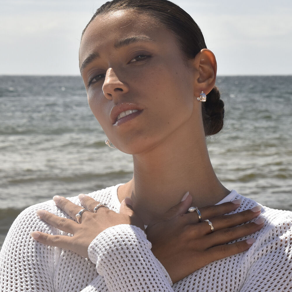 Culturesse Artemi Artisan Pearl Drop Open Ring