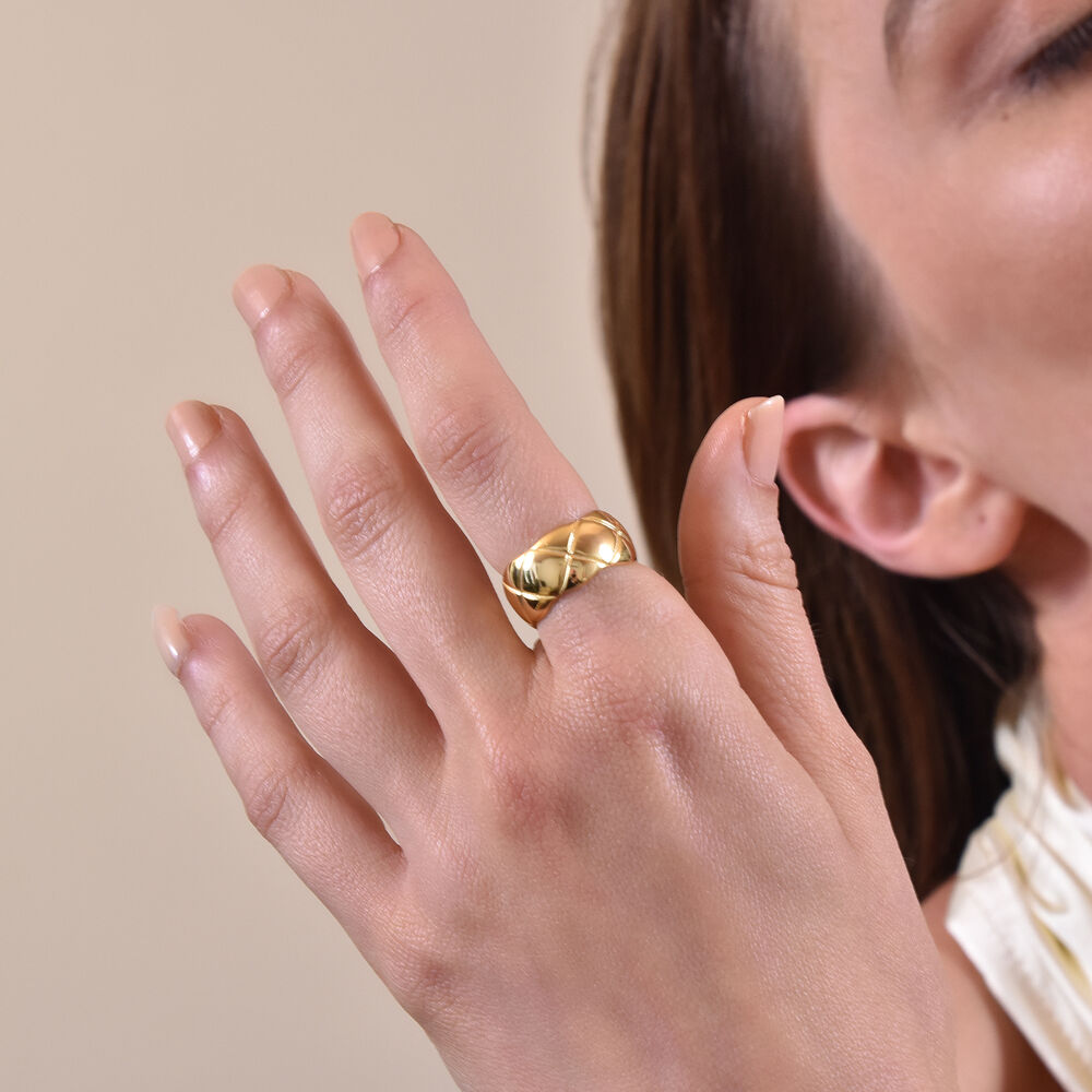 Culturesse Muccia Artisan Gold Vermeil Open Ring