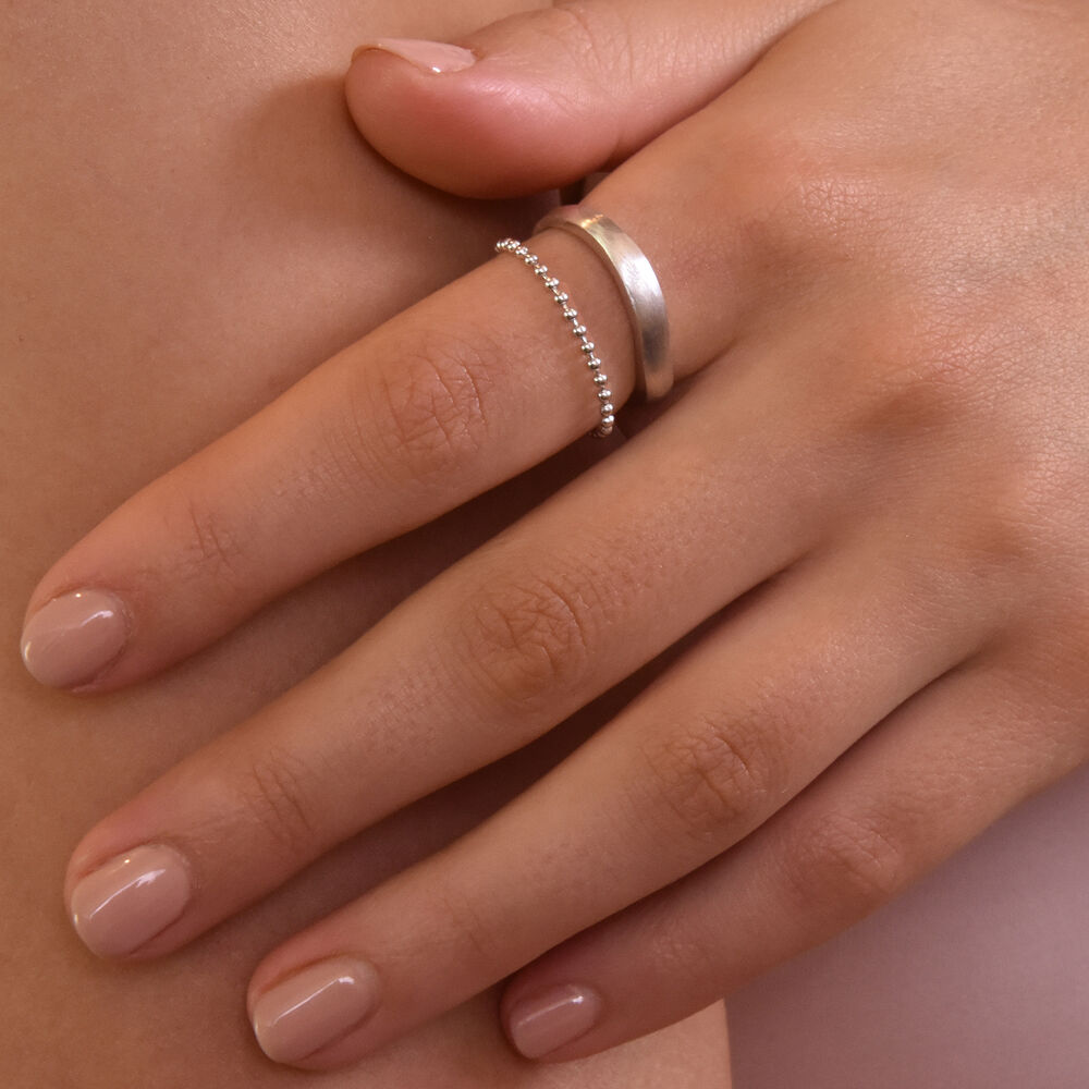 Culturesse Calla Artisan Silver Layering Open Ring