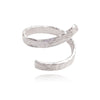 Culturesse Noora Sculpture Wrap Open Ring (Silver)