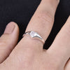 Culturesse Angelica Silver Heart Open Ring