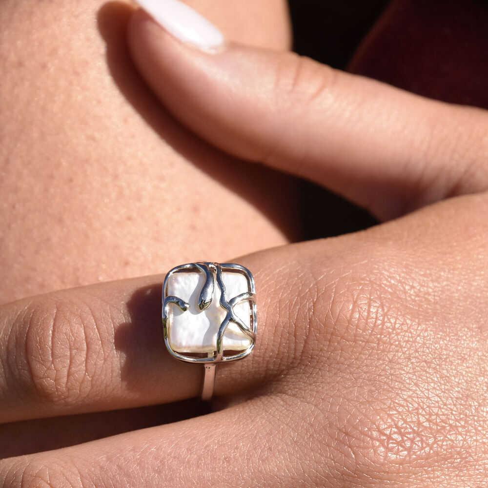 Culturesse Esabell Artisan Pearl Open Ring