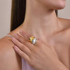 Culturesse Gwenore Textured Silver Open Ring