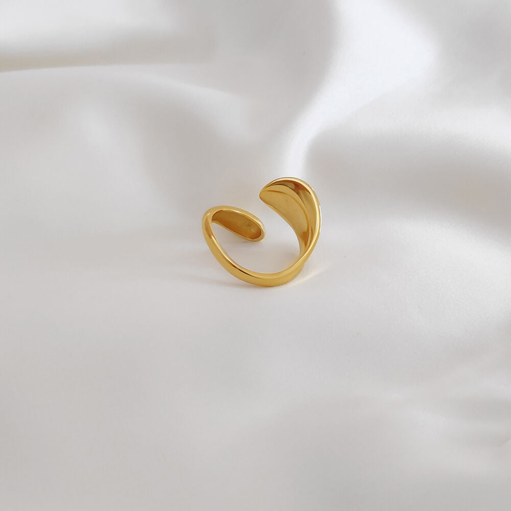 Culturesse Sage Artisan Gold Vermeil Open Ring