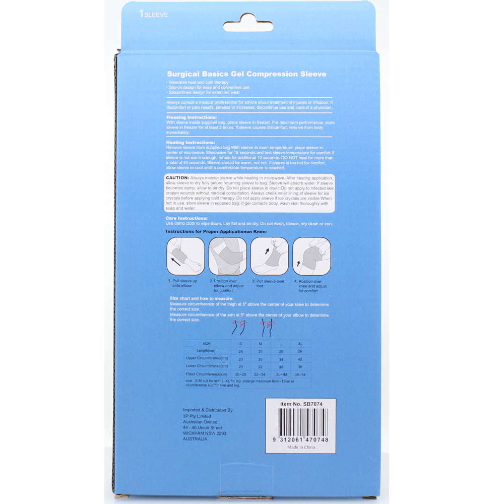 Surgical Basics Large Gel Compression Sleeve Arm / Knee