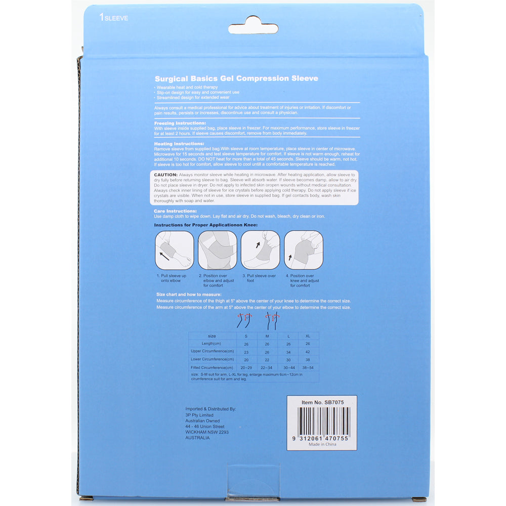 Surgical Basics X-Large Gel Compression Sleeve Arm / Knee