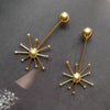 Culturesse Soleste 24K Artisan Sun Drop Earrings