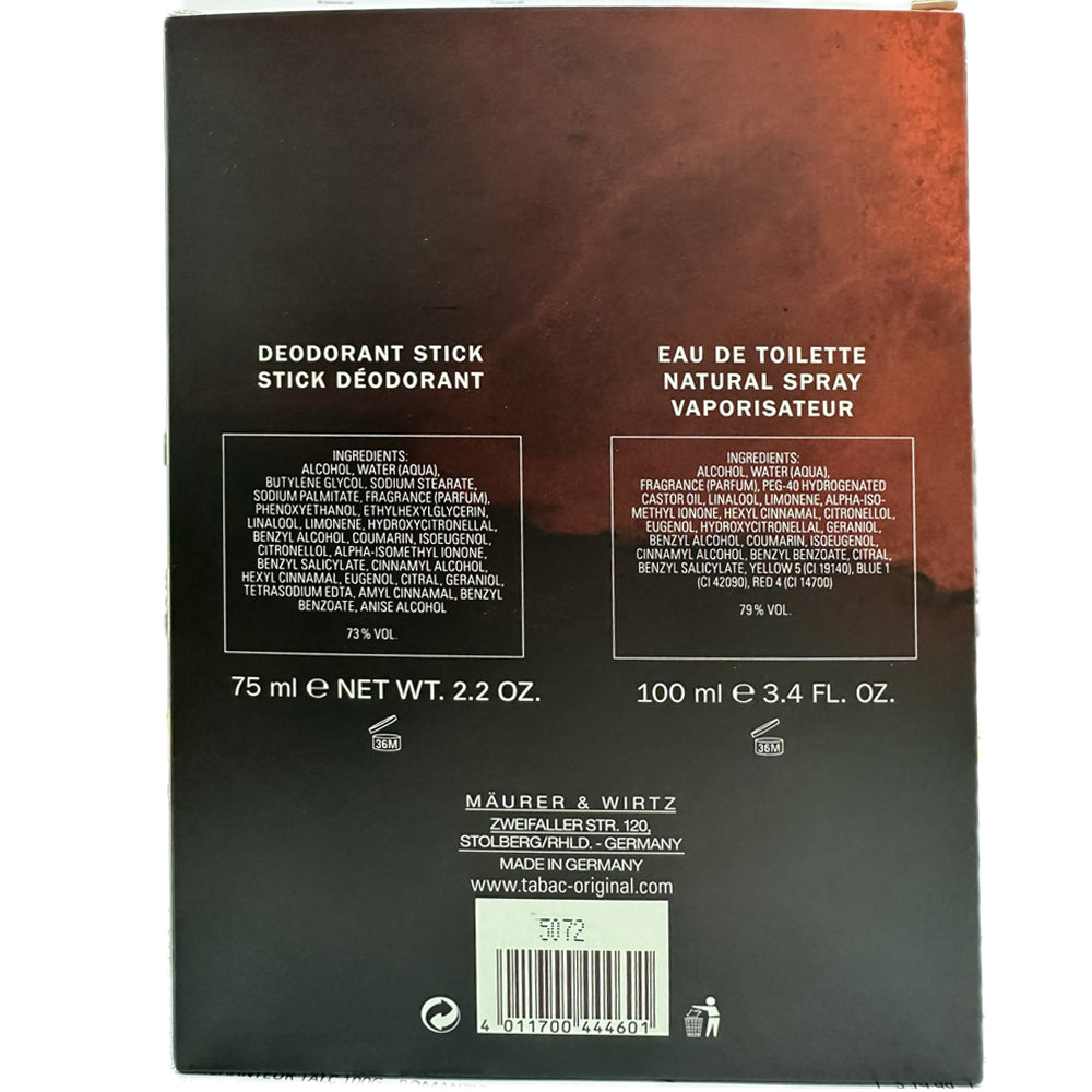 Tabac Orignial 100ml Eau De Toilette EDT and Deodorant Stick 75g Gift Set