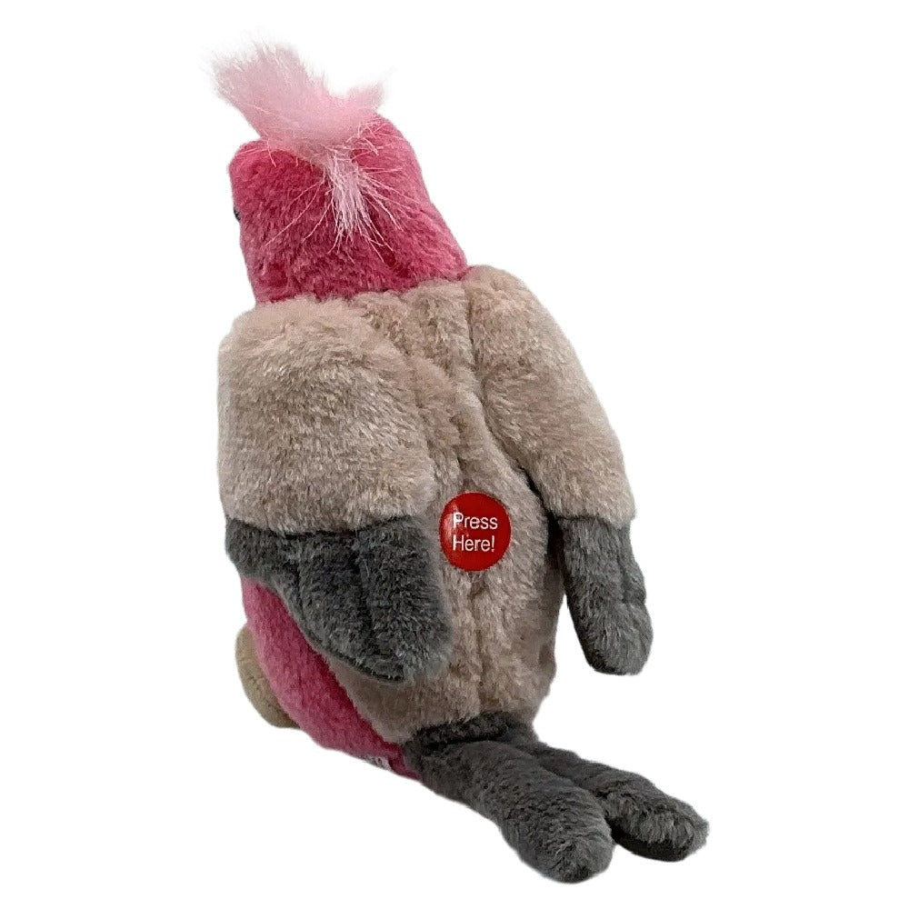 Wild Republic Galah Bird Plush Toy Stuffed Animal With Sound 17cm
