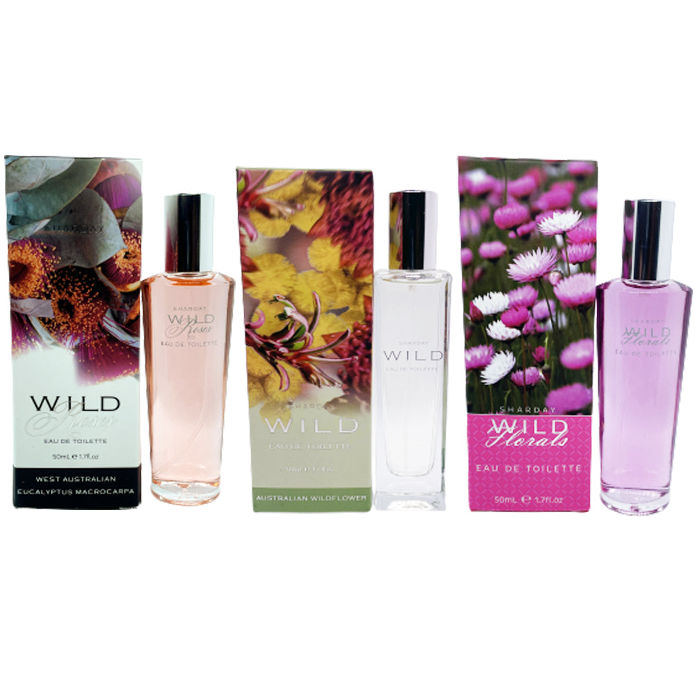Australian Wildflowers Perfume Trio Pack 3 x 50ml Eau De Toilette Set