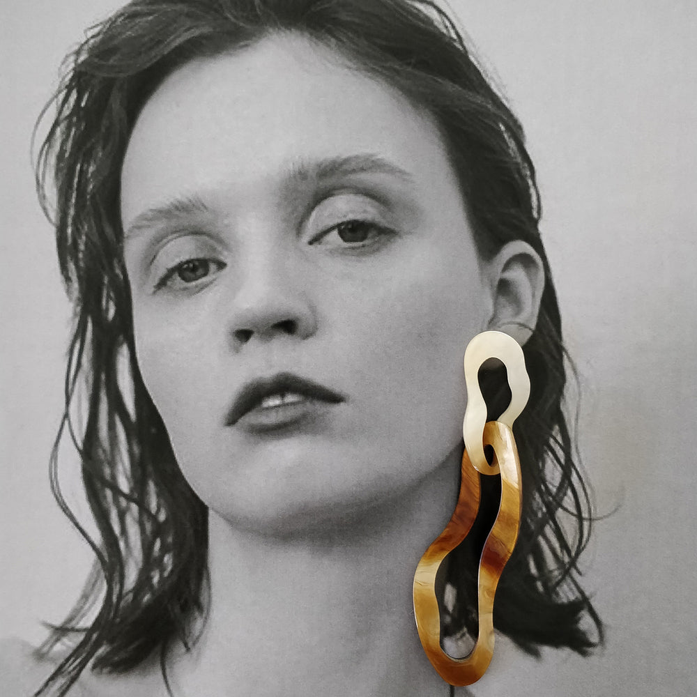 Culturesse Harper Irregular Twists Drop Earrings