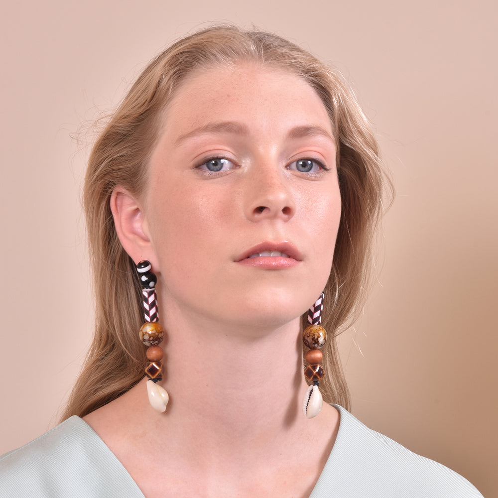 Culturesse Allyriane Earthy Glory Statement Earrings