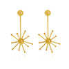Culturesse Soleste 24K Artisan Sun Drop Earrings
