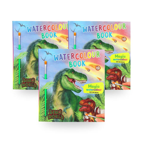 Dino World Water Colours Kids Activity Book Pack of 3