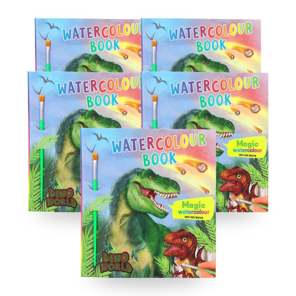Dino World Water Colours Kids Activity Book Pack of 5