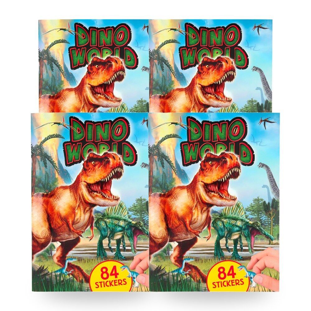 Dino World with Puffy Stickers Kids Activity Book Pack of 4