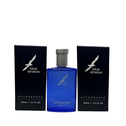 Blue Stratos After Shave Lotion 2 x 100ml Original Blue Fragrance
