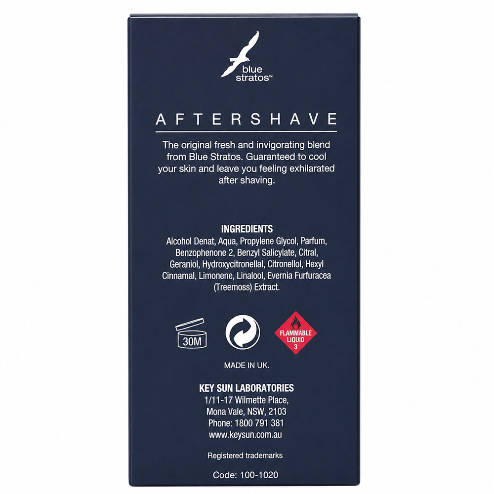Blue Stratos After Shave Lotion 100ml Original Blue Fragrance For Men