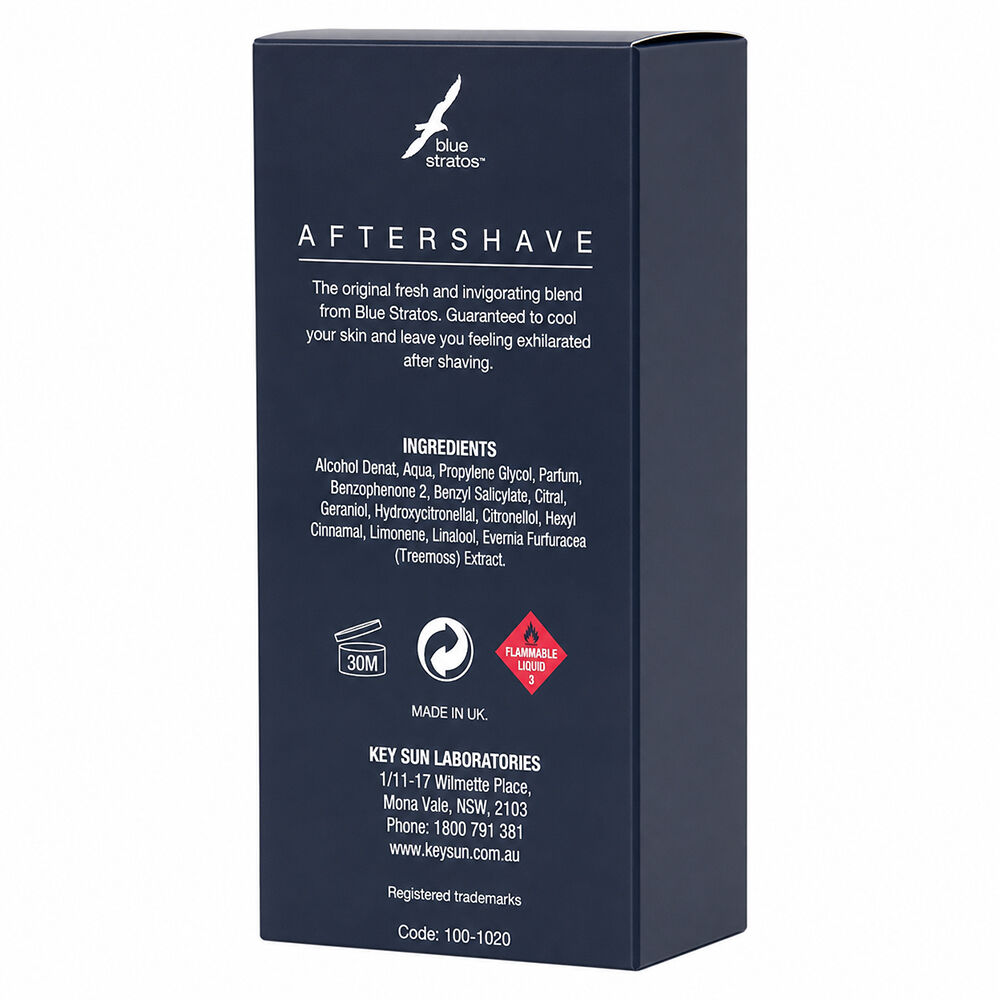 Blue Stratos After Shave Lotion 100ml Original Blue Fragrance For Men