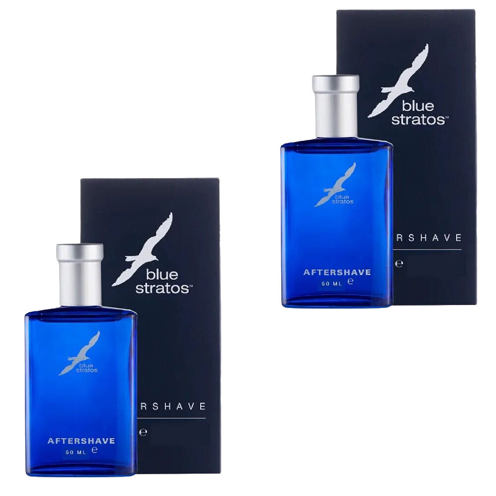 Blue Stratos After Shave Lotion 50ml Pack of 2 Original Fragrance