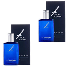 Blue Stratos After Shave Lotion 50ml Pack of 2 Original Fragrance