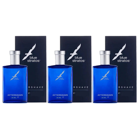 Blue Stratos After Shave Lotion 50ml Pack of 3 Original Fragrance
