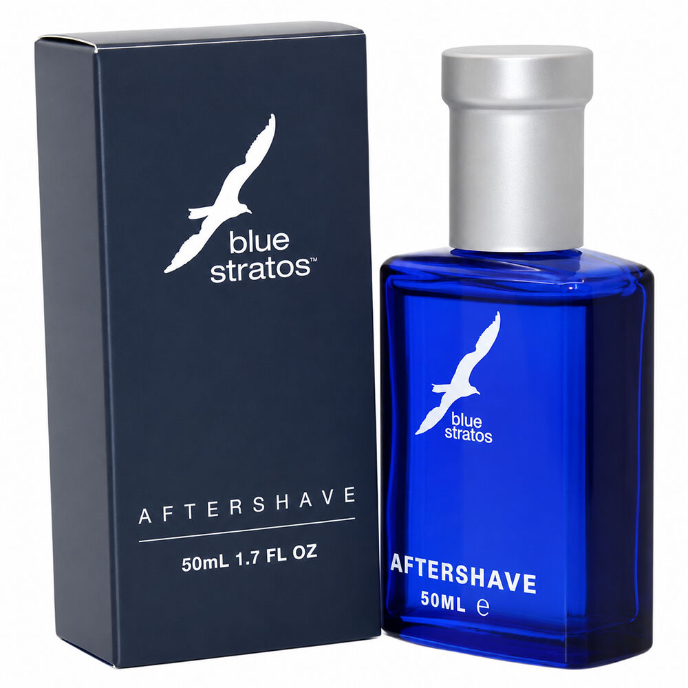Blue Stratos Aftershave Lotion 50ml Pack of 4 Original Fragrance
