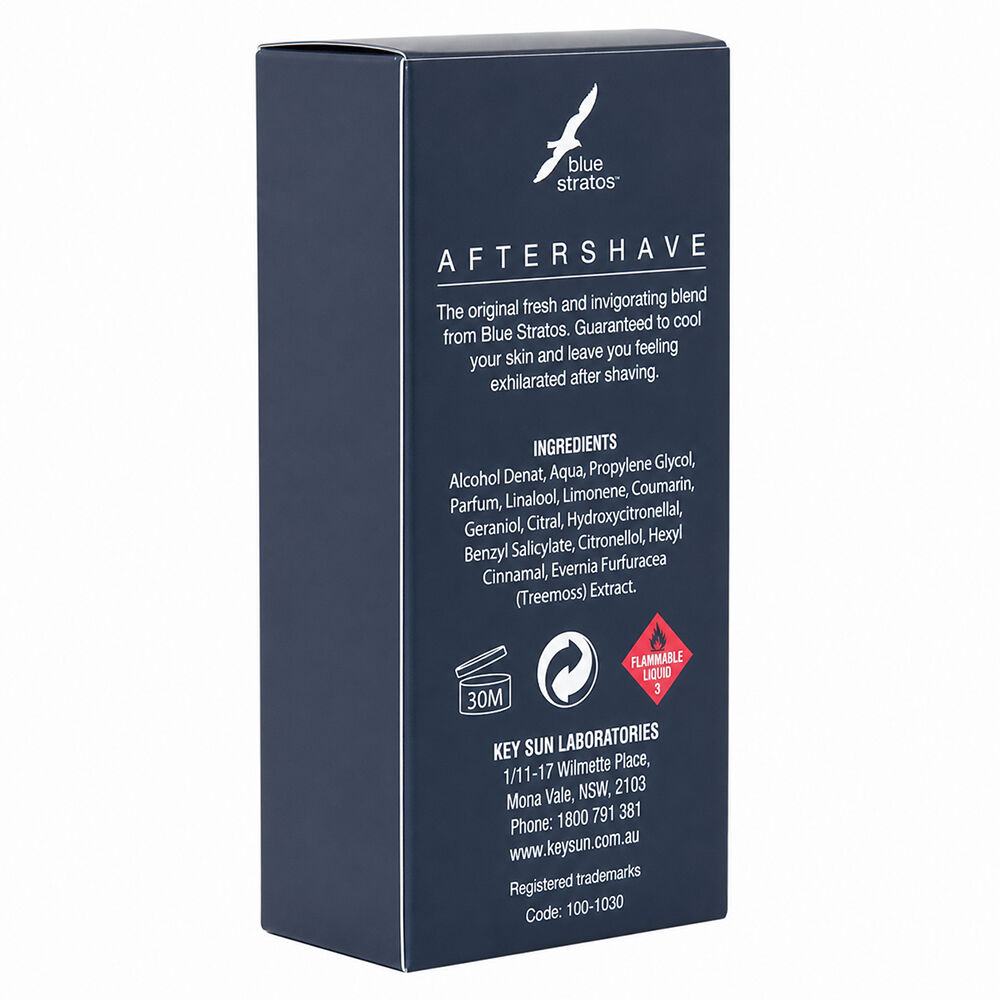 Blue Stratos After Shave Lotion 50ml Original Blue Fragrance For Men